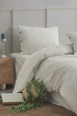 Easy Refine Double Duvet Cover Set - Washed Yarn-Dyed