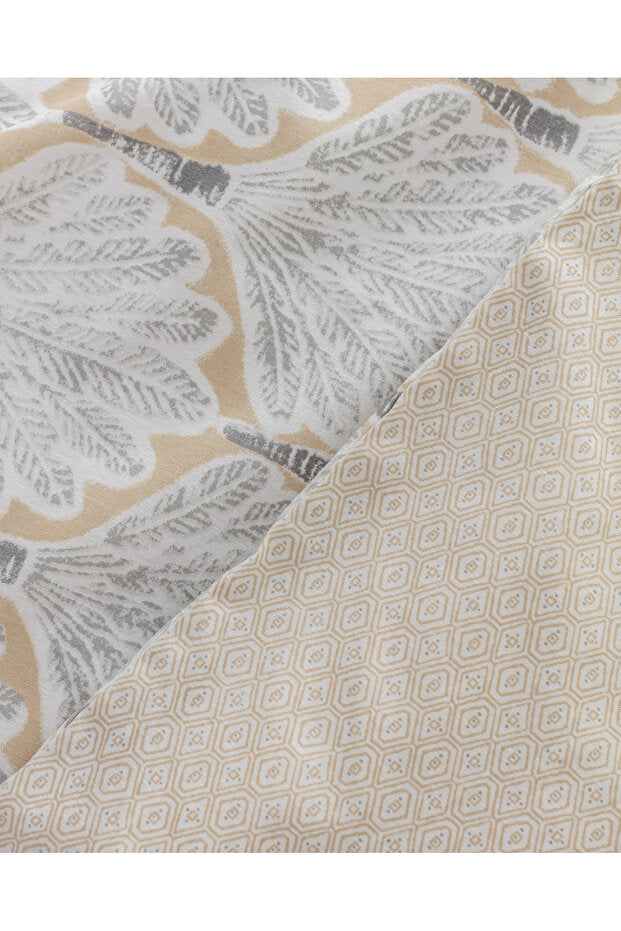 Kerman Double Size Duvet Cover Set - Beige/Grey