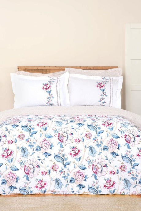 Ilena Fuchsia 100% Cotton Double Duvet Cover Set