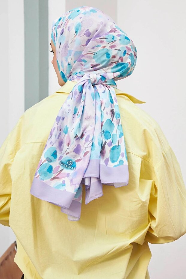 Botanical Series Lilac Cotton Viscose Shawl