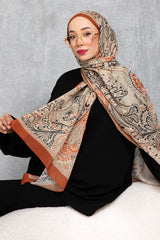 Retro Ethnic Pattern Cotton Shawl - Soft & Stylish