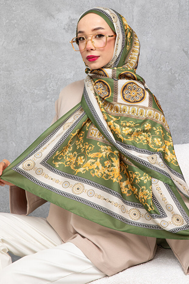 Zijde Voile Sjaal Elegante Barok Ontwerp