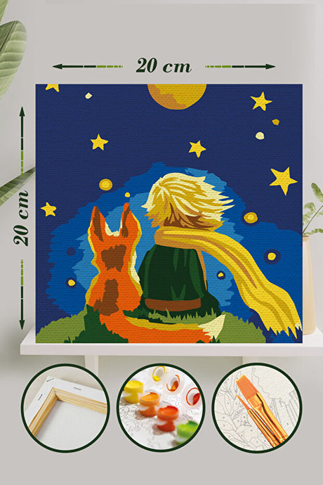 Paint by Numbers Canvas Kit - 20x20cm The Little Prince