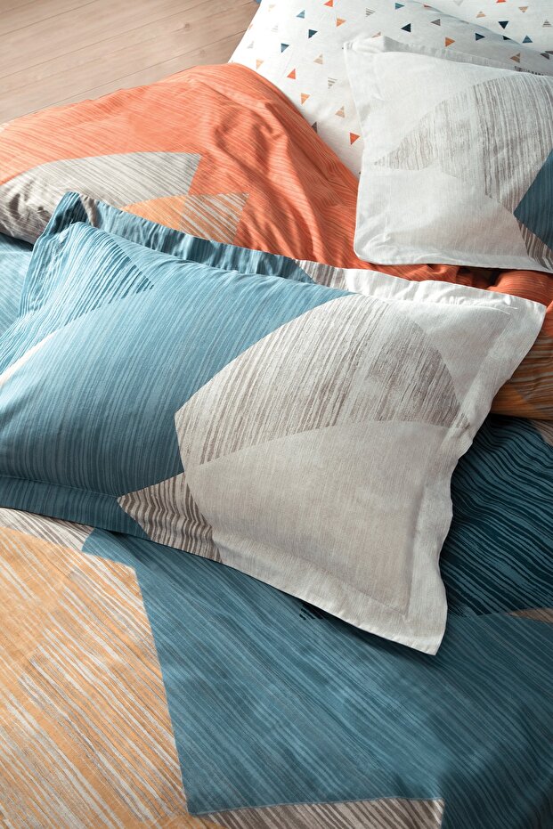 Aden Single Duvet Cover Set - 100% Cotton, Abstract Design