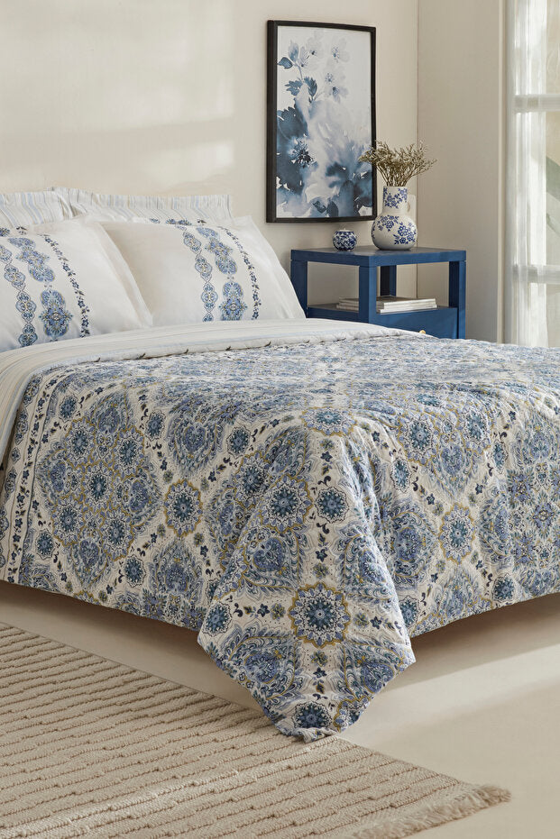 Tion 100% Cotton Double Size Quilted Duvet Cover Set