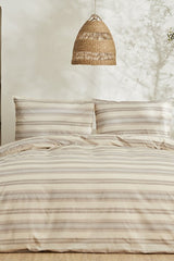 Tahara Single Duvet Cover Set - 100% Cotton Beige