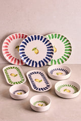 14-Piece Ceramic Breakfast Set - Lemon Patterned Design