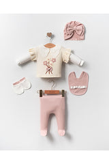 Floral 5-Piece Newborn Baby Romper Set - 0-3 Months