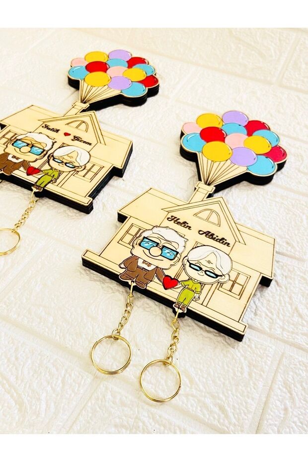 Up Movie Inspired Wall Key Holder - Personalized Couple Gift
