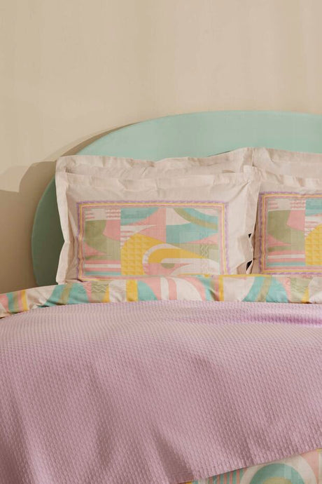 Pine Double Duvet Cover & Quilt Set - 100% Cotton Lilac