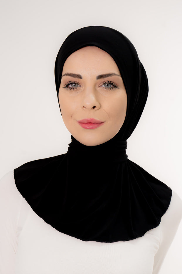 Snap-Button & Tie Ready-to-Wear Hijab - 50cm Practical Shawl