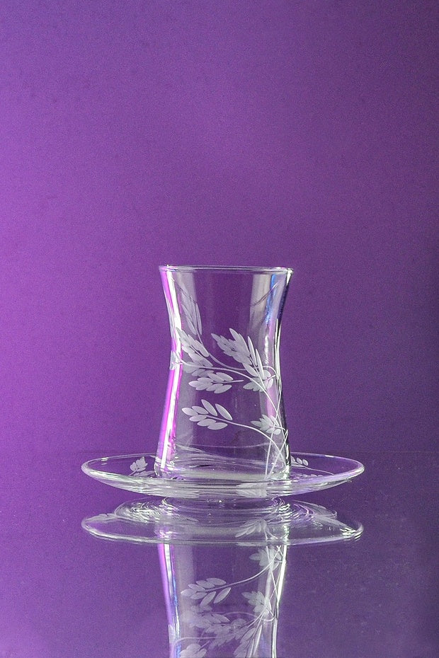 Decocia Premium Authentic Turkish Karabag Tea Set - 6 Person, 12 Piece