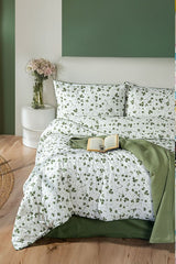 100% Cotton Single Duvet Cover Set - Clover Pattern