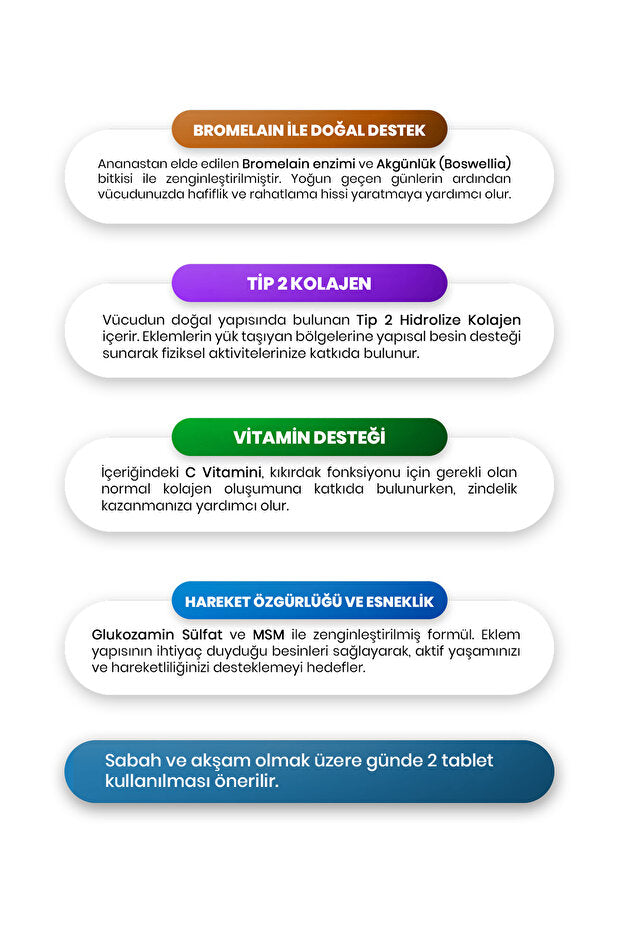 Collageen, Glucosamine, Bromelaïne - 60 Tabletten x 3 voor Gewrichtsgezondheid