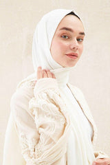 Medina Silkesjal - Elegant Hvid