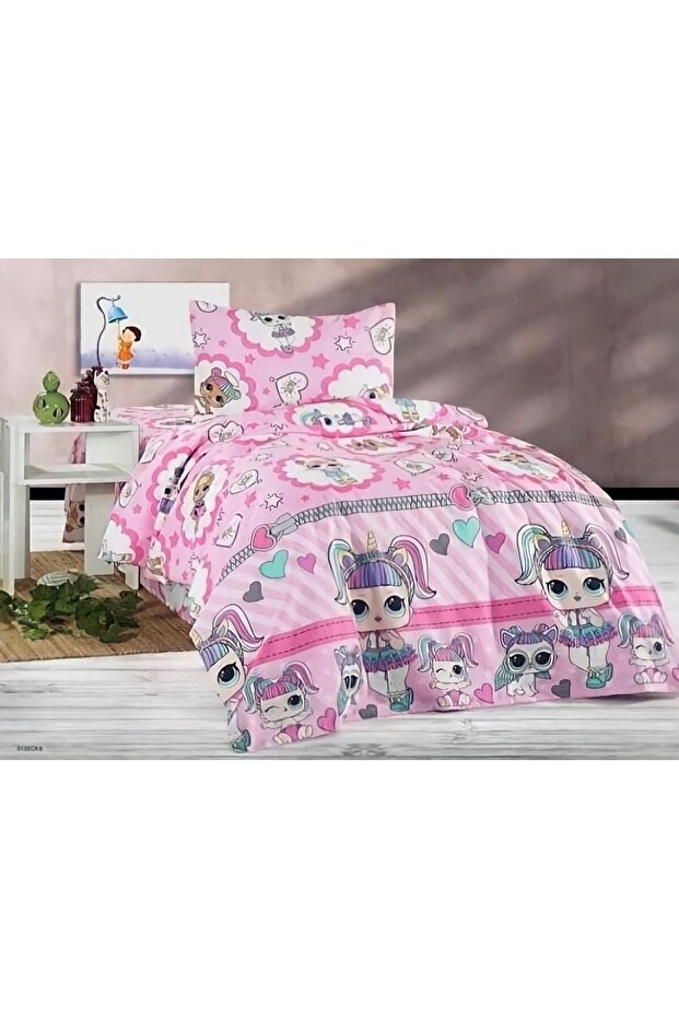 LOL Doll Single Size 3-Piece Bedding Set - 80% Cotton