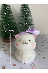 Handmade Vanilla Scented Cat Figurine Candles - 2-Piece Gift Set