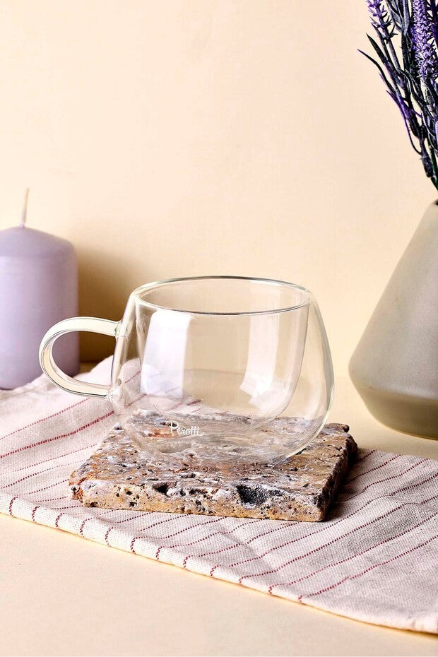 Double Wall Insulated Glass Cup - 150ml