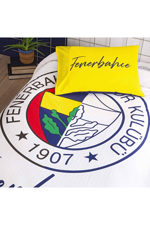 Licensed Fenerbahçe Single Pique Bedding Set - 100% Cotton