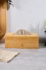 Bamboo Tissue Box Holder - Elegant & Natural Design