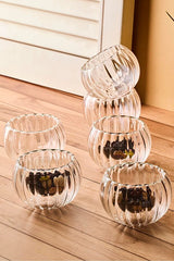 6-Piece Double-Walled Glass Serving Bowls - 6.1x3.5 cm