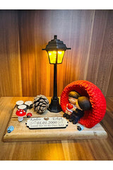 Romantic Light-Up Couple Figurine with Personalized Plaque