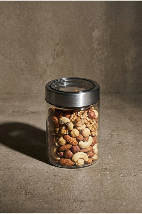 500ml Borosilicate Glass Storage Jar with Stainless Steel Lid