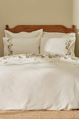 Nancy 100% Cotton Double Embroidered Duvet Cover Set - 4 Pieces