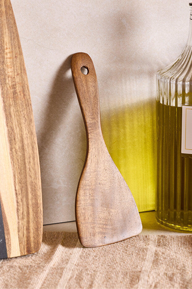 Acacia Wood Spatula - Non-Stick Safe & Easy Flip