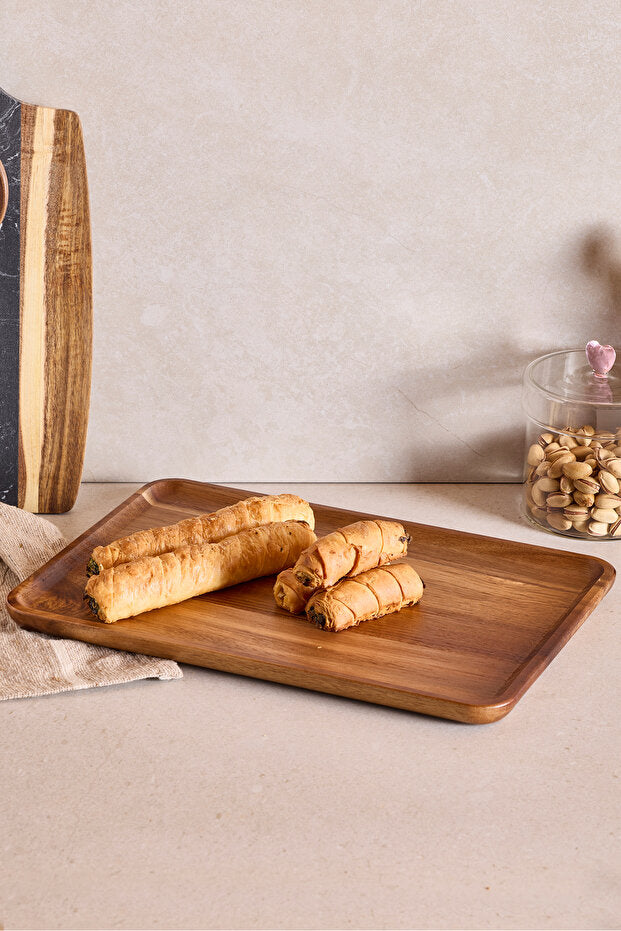 Acacia Rectangular Serving Tray - 34x24 cm