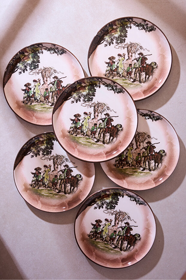 The Farmers Vintage Ceramic Pasta Plates - 21cm Set of 6