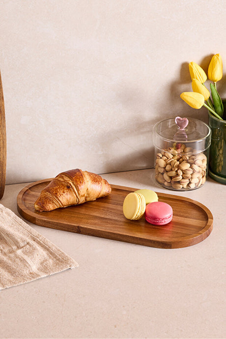 Acacia Wood Serving Board - 35x16 cm Natural & Elegant Design