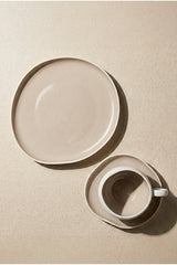 Roma Beige Porcelain 18-Piece Dessert & Tea Serving Set