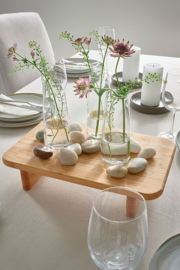 Soho Standed Bamboo Cutting Board - 33.5x22 cm Kitchen Prep Surface