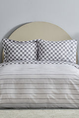 Cordova 100% Cotton Double Duvet Cover Set - Anthracite