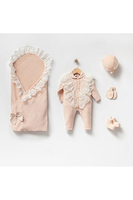 Newborn Organic Seamless 5-Piece Swaddle & Clothing Set 0-3 Months