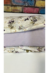 Double Duvet Cover Set - 4-Piece Cotton Blend with Fitted Sheet