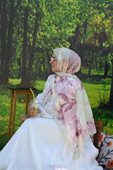 Flora Floral Shawl - Soft Cotton & Elegant Design