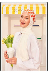Italian Stitched Jersey Shawl - Soft & Versatile Ecru