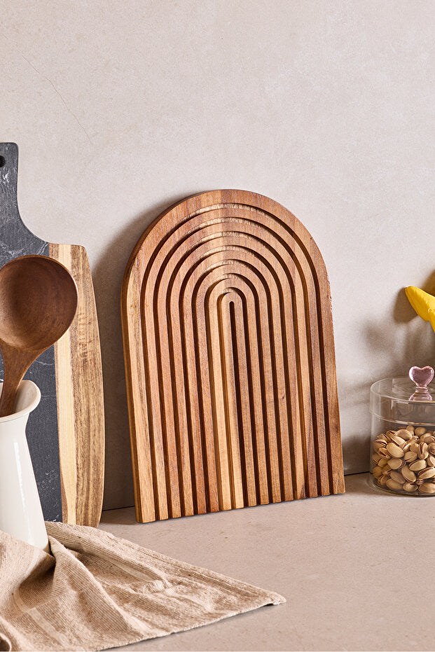 Acacia Serving Board - 32x23 cm Rainbow Design