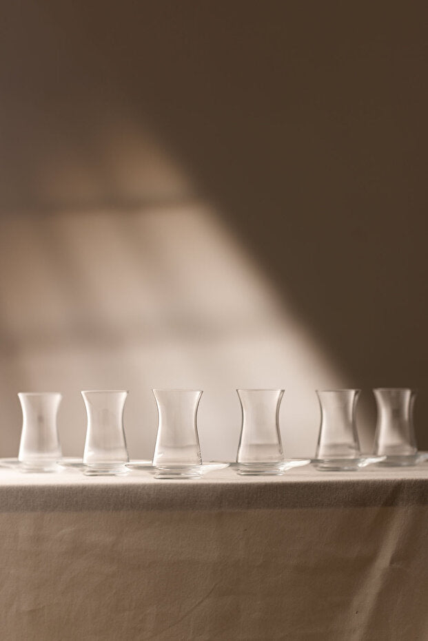 Rakle Avantgarde Professional Turkish Tea Glass Set - 12 Piece