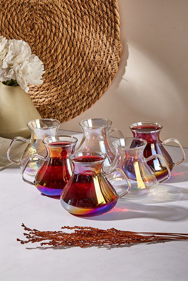 Perotti Premium Ehl-i Keyf Borosilicate Tea Glass Set - 6 Piece, 200ml