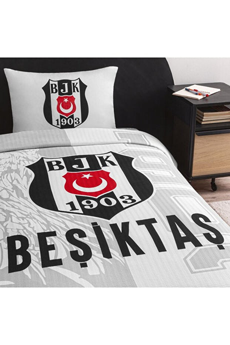 Licensed Beşiktaş Soccer Single Pique Set - 100% Cotton Comfort