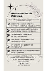 Prémiový bambusový šátek s krinklem - Černý