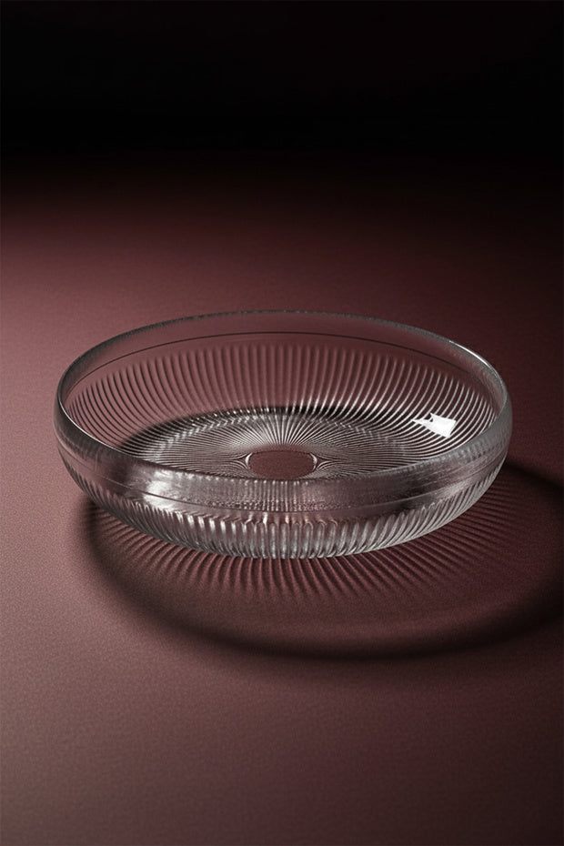 Large Glass Salad and Fruit Bowl - Scandinavian Style 26 Cm