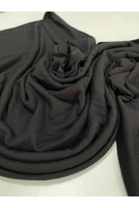 Soft Black Jersey Shawl - Wrinkle-Free
