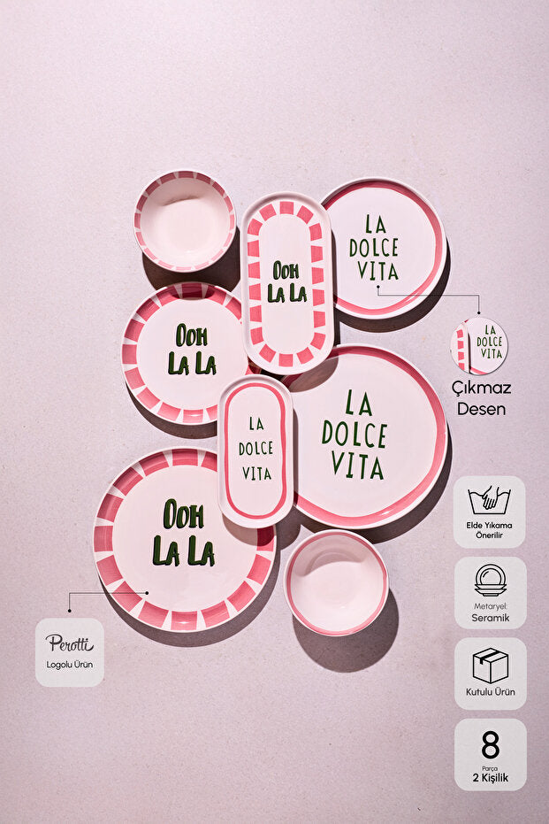 La Dolce Vita 8-Piece Dinnerware Set for 2