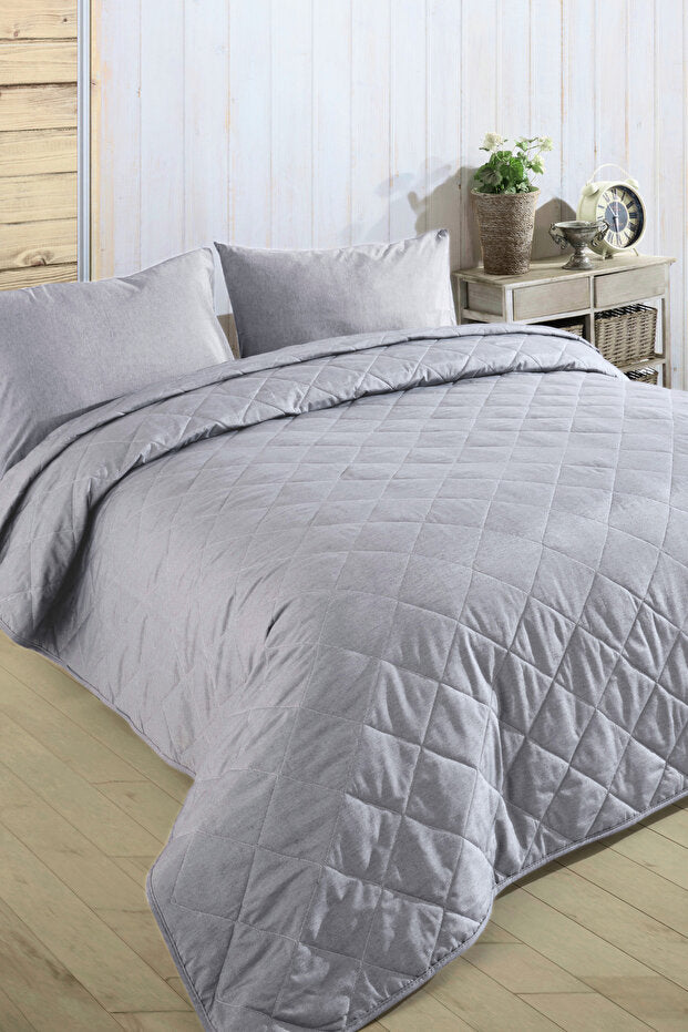 Double Bedspread Pique Set - Ultra-Soft Microfiber 3-Piece