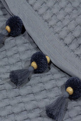 100% Cotton Double Waffle Bedspread Pike - Grey