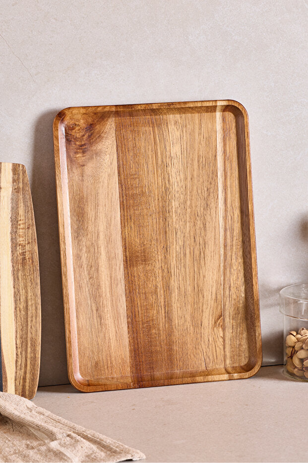 Acacia Rectangular Serving Tray - 34x24 cm